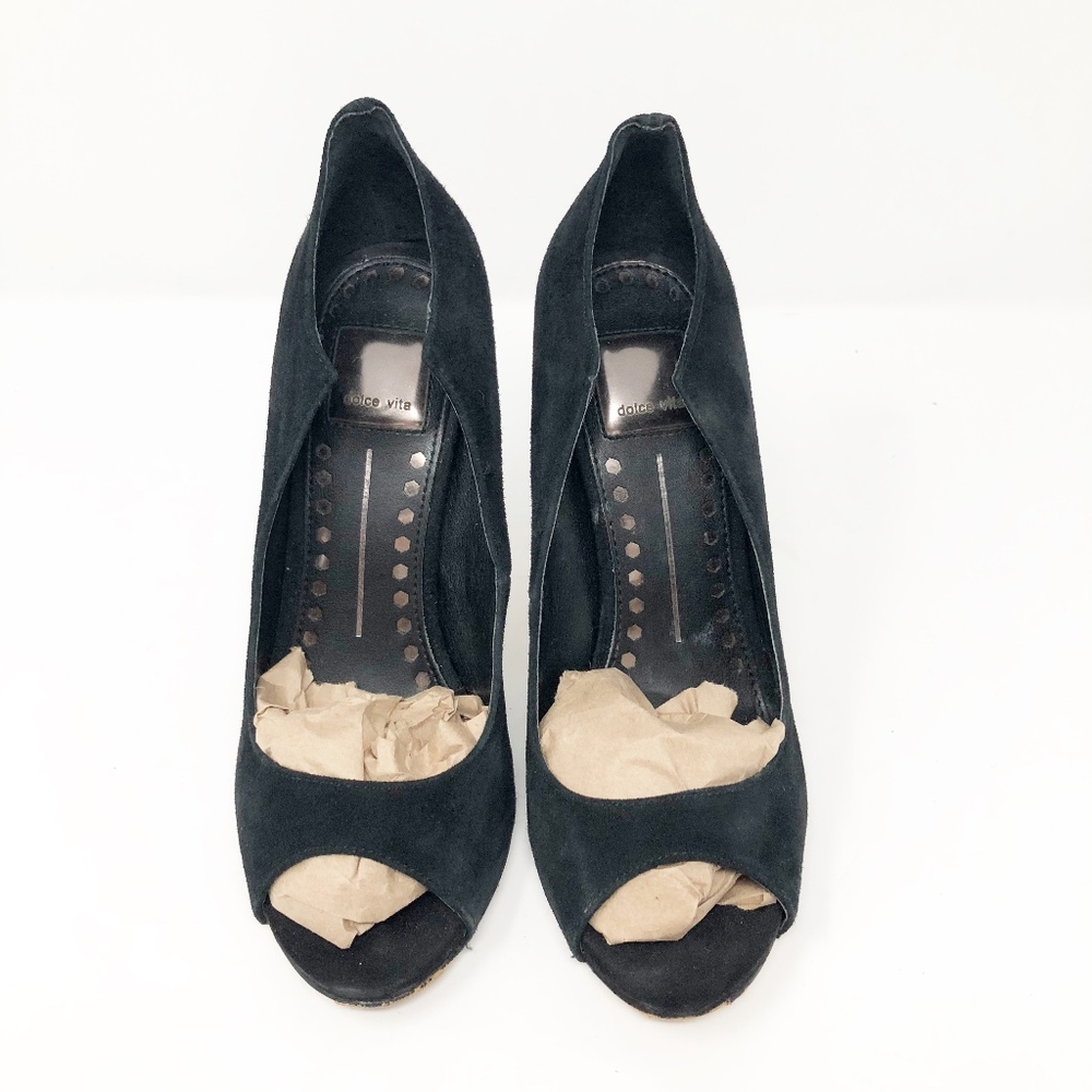Dolce Vita Isabel Size 7.5 Black Suede Pumps